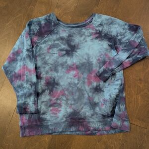 Torrid Active Tie-Dye Sweatshirt in Blue and Purple